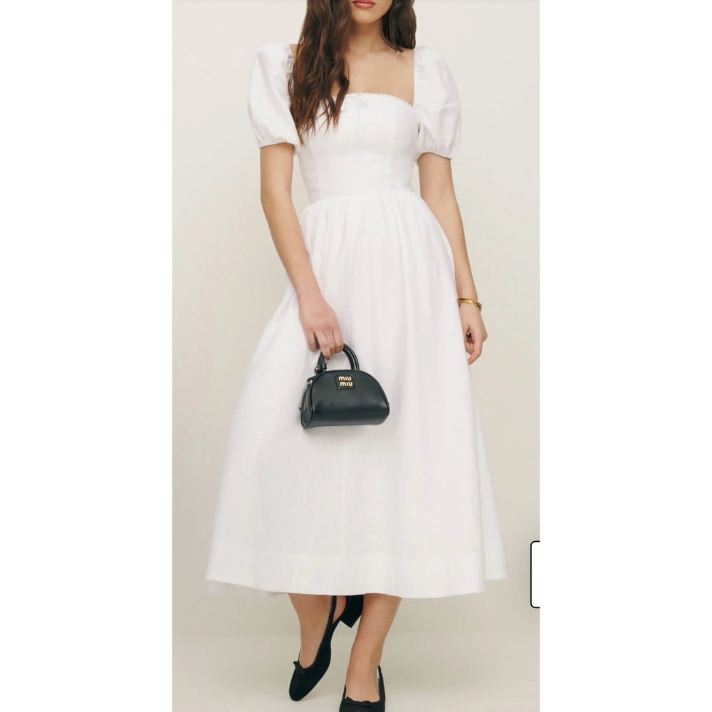 Reformation White Midi Dress